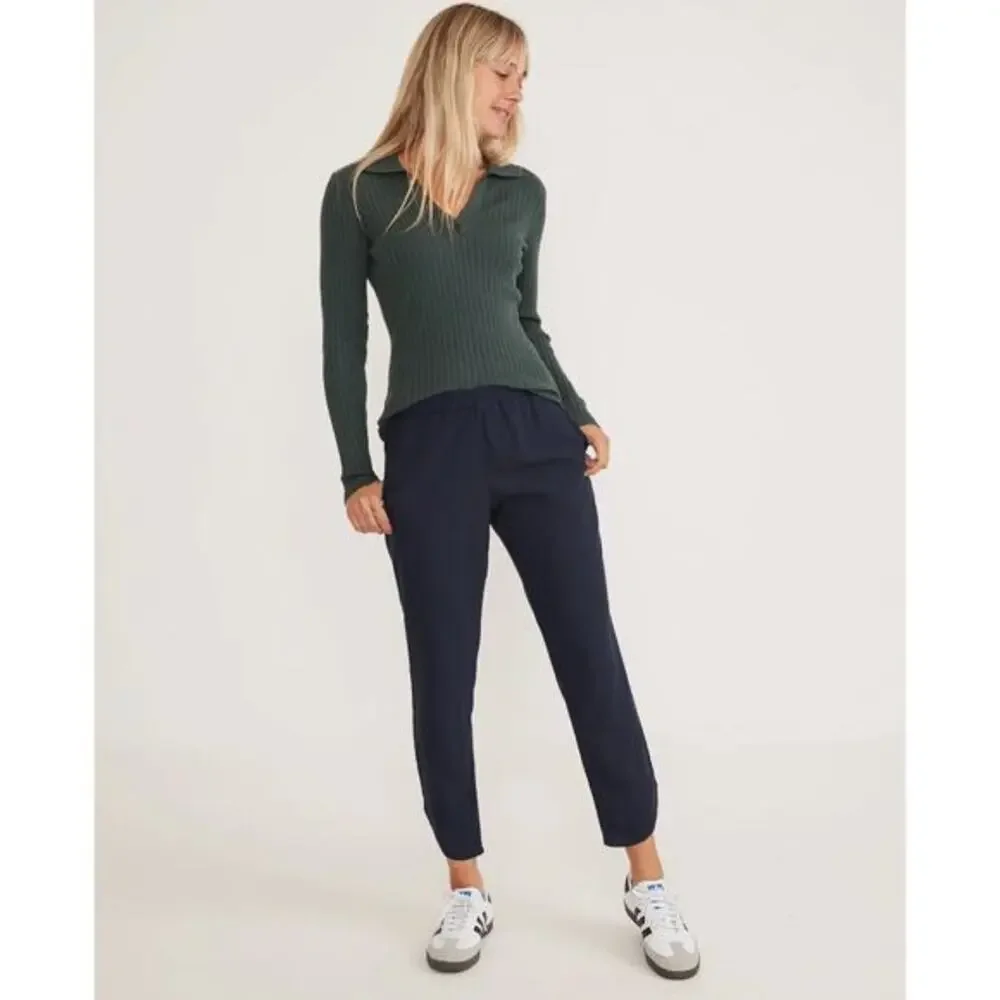 marine layer navy blue Allison re spun pants